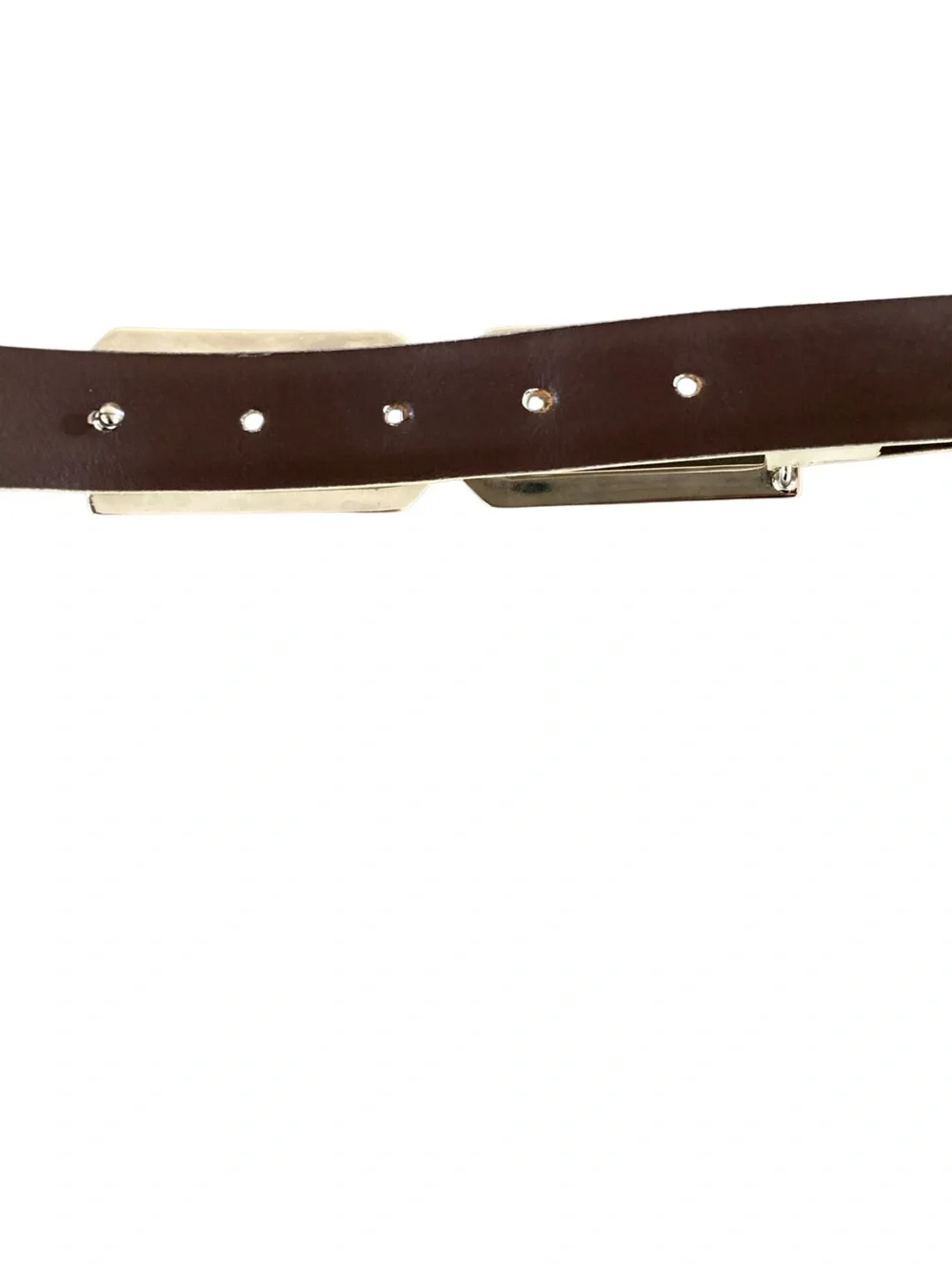 Dolce & Gabbana Ivory Leather Geometric DG Buckle Belt Made in Italy 80cm